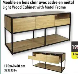 Sushi Shop Light Wood Cabinet with Metal Frame offer