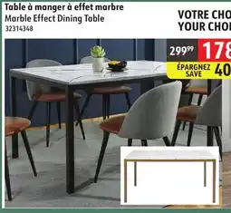 Sushi Shop Marble Effect Dining Table offer