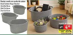 Sushi Shop Oval Cotton Rope Basket offer