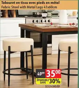 Sushi Shop Fabric Stool with Metal Legs offer