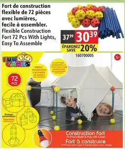 Sushi Shop Flexible Construction Fort 72 Pcs With Lights, Easy To Assemble offer