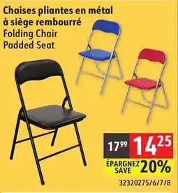 Sushi Shop Folding Chair Padded Seat offer