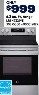 RONA 6.3 cu. ft. range offer