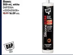 RONA DAP Silicone Ultra 300-ml White Sealant for Kitchen and Bathroom offer