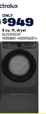 RONA ELECTROLUX 8 cu. ft. dryer offer