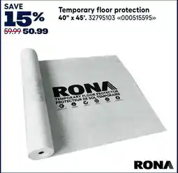 RONA RONA Temporary floor protection 40 x 45' offer