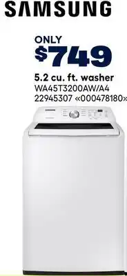 RONA Samsung 5.2 cu. ft. washer offer