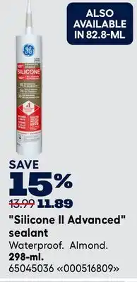RONA GE Silicone Silicone II Advanced sealant offer