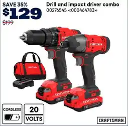 RONA CRAFTSMAN Drill and impact driver combo offer