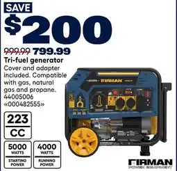RONA Firman Tri-fuel generator offer