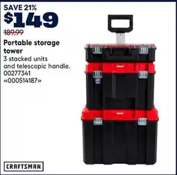 RONA CRAFTSMAN Portable storage tower offer