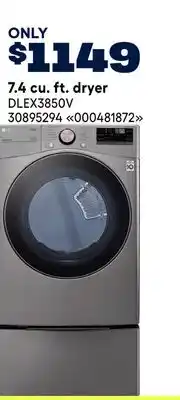 RONA LG 7.4 cu. ft. dryer offer
