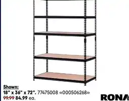 RONA RONA steel shelving units offer