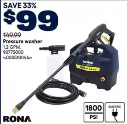 RONA RONA Pressure washer offer
