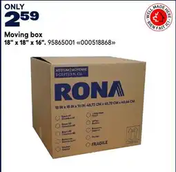 RONA Moving box 18 x 18 x 16 offer
