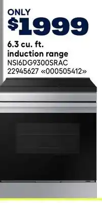 RONA Samsung 6.3 cu. ft. induction range offer