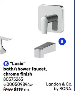 RONA LANDON & CO. Lucio bath/shower faucet, chrome finish offer