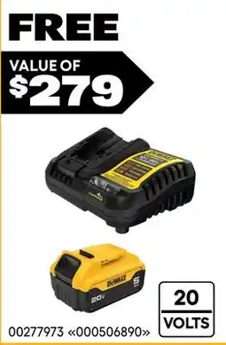 RONA DEWALT 20V MAX 5Ah Battery and Charger Kit offer