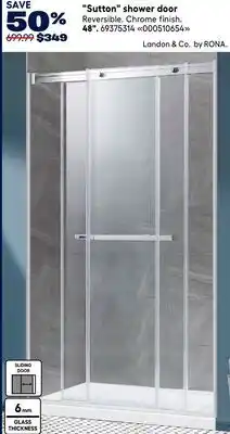 RONA Landon & Co. Sutton shower door offer