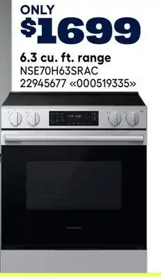 RONA Samsung 6.3 cu. ft. range offer