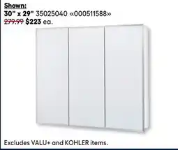 RONA 30 x 29 Medicine cabinets offer
