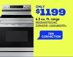 RONA Samsung 6.3 cu. ft. range offer
