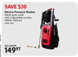 Home Hardware Electric Pressure Washer offer