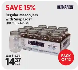 Home Hardware Regular Mason Jars with Snap Lids offer