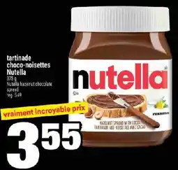 Super C Nutella tartinade choco-noisettes offer