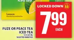 Food Basics FUZE OR PEACE TEA ICED TEA offer