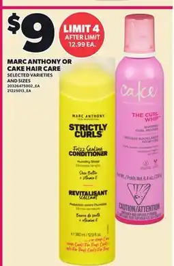 Loblaws MARC ANTHONY OR CAKE HAIR CARE offer