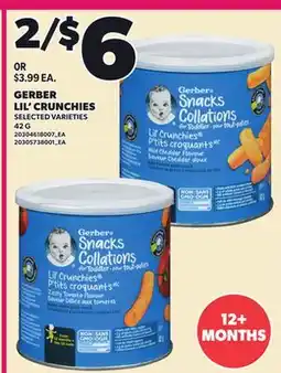 Loblaws GERBER LIL' CRUNCHIES offer
