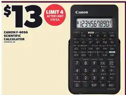 Loblaws CANON F-605G SCIENTIFIC CALCULATOR offer