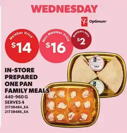 Loblaws IN-STORE PREPARED ONE PAN FAMILY MEALS offer