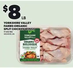 Loblaws YORKSHIRE VALLEY FARMS ORGANIC SPLIT CHICKEN WINGS offer