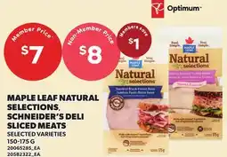 Loblaws MAPLE LEAF NATURAL SELECTIONS, SCHNEIDER'S DELI SLICED MEATS offer
