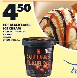 Loblaws PC BLACK LABEL ICE CREAM offer
