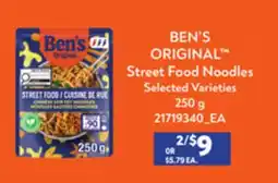 Loblaws BEN'S ORIGINAL STREET FOOD NOODLES offer