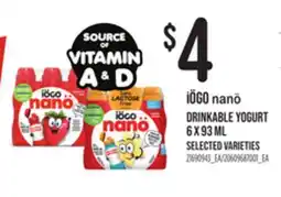 Loblaws IÖGO NANÖ DRINKABLE YOGURT offer