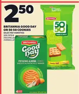 Loblaws BRITANNIA GOOD DAY OR 50 50 COOKIES, 231/372 G offer