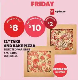 Loblaws 12 TAKE AND BAKE PIZZA offer
