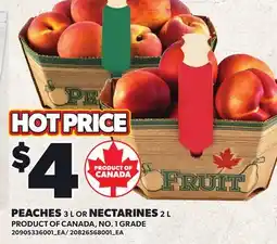 Loblaws PEACHES, 3 L OR NECTARINES, 2 L offer