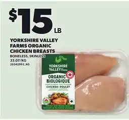 Loblaws YORKSHIRE VALLEY FARMS ORGANIC CHICKEN BREASTS offer