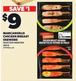 Loblaws MARCANGELO CHICKEN BREAST SKEWERS offer