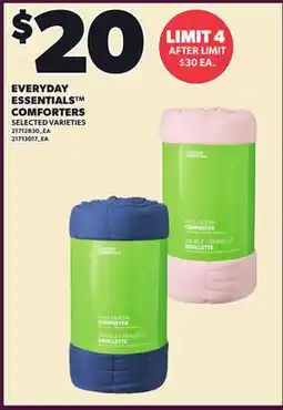 Loblaws EVERYDAY ESSENTIALS COMFORTERS offer