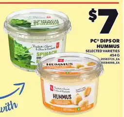 Loblaws PC DIPS OR HUMMUS offer