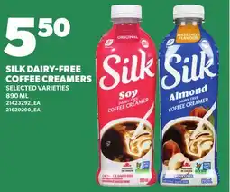 Loblaws SILK DAIRY-FREE COFFEE CREAMERS offer