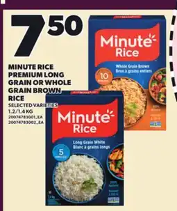 Loblaws MINUTE RICE PREMIUM LONG GRAIN OR WHOLE GRAIN BROWN RICE, 1.2/1 offer