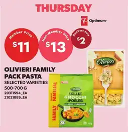 Loblaws OLIVIERI FAMILY PACK PASTA offer