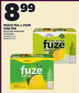 Loblaws PEACE TEA OR FUZE ICED TEA offer